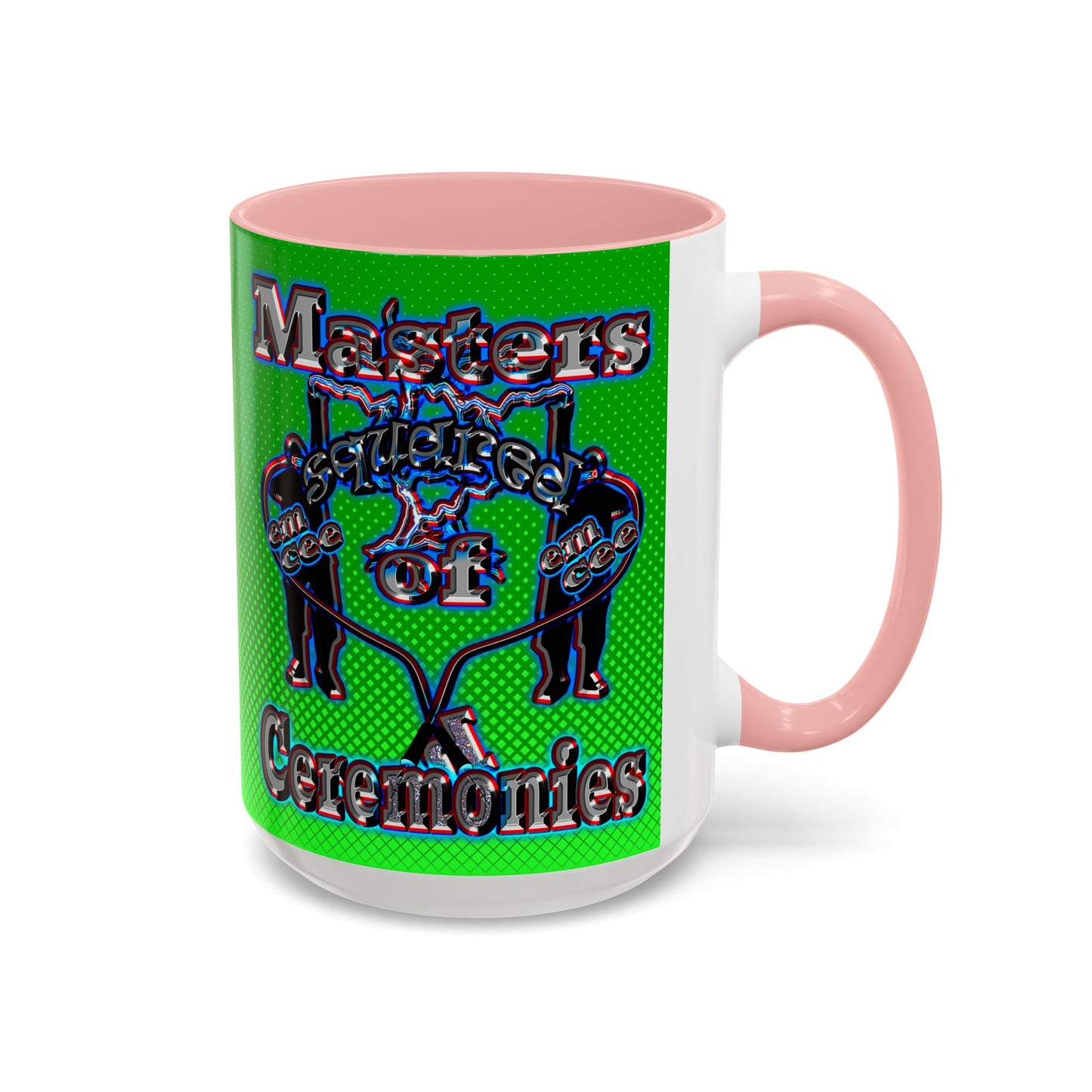 em cee squared - Accent Mug (logo green)
