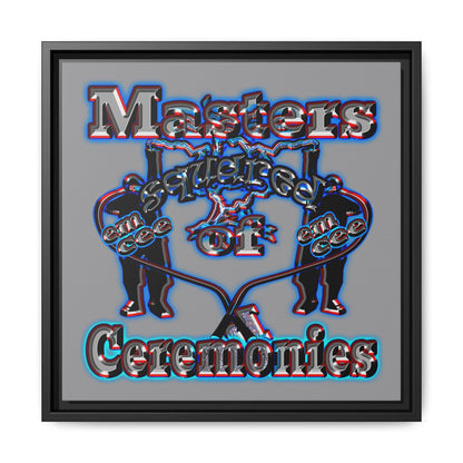 em cee squared - framed canvas art (grey)
