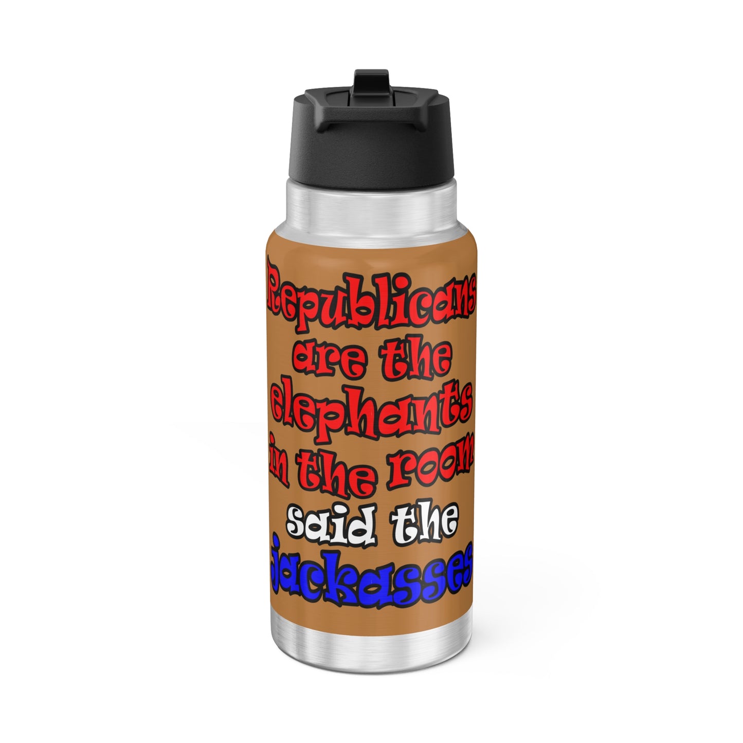 donkeys and elephants - Gator Tumbler, 32oz (light brown)