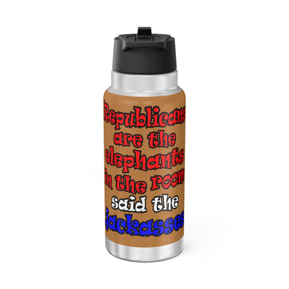 donkeys and elephants - Gator Tumbler, 32oz (light brown)