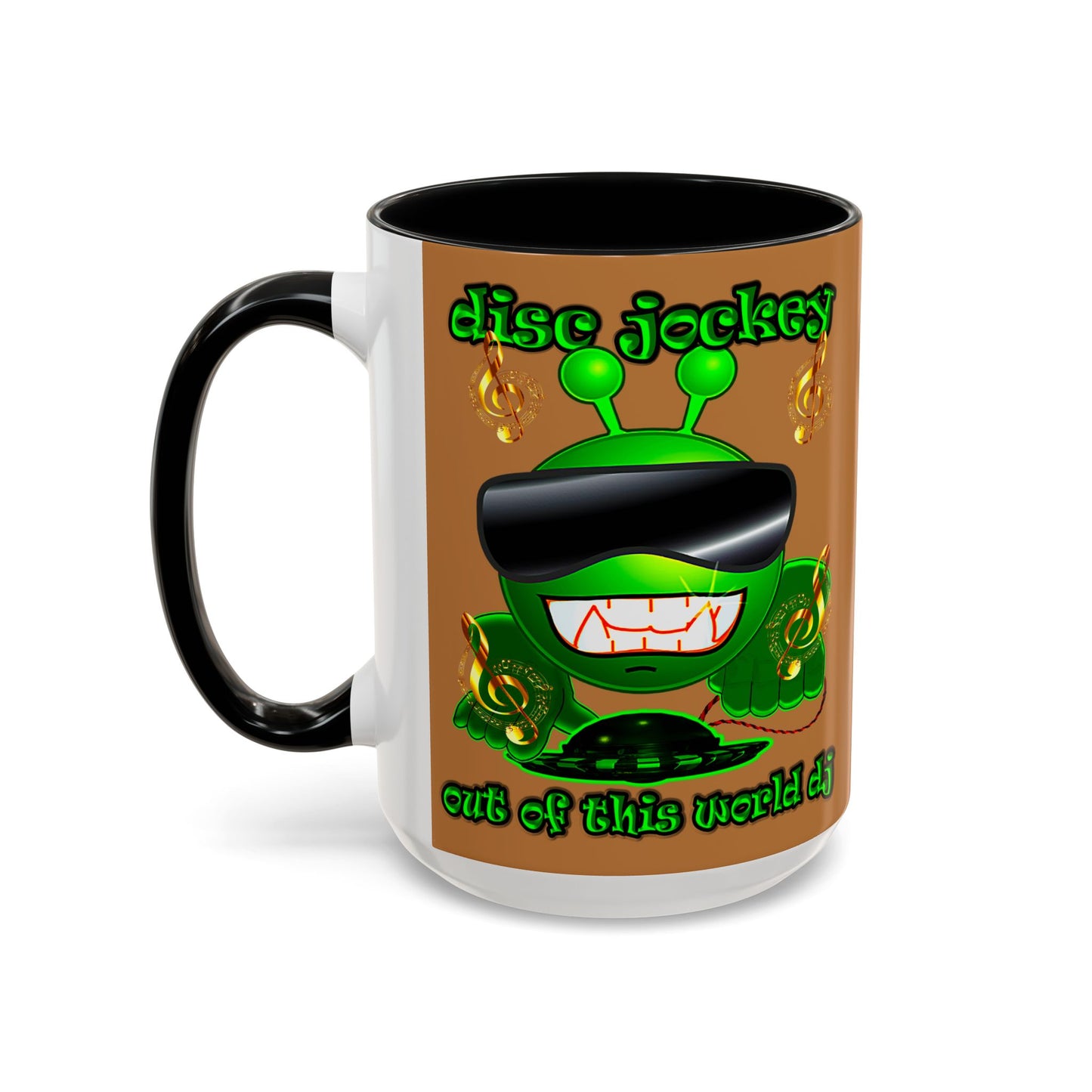 disc jockey - Accent Mug (light brown)