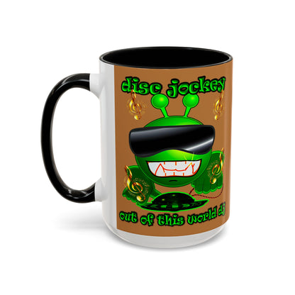 disc jockey - Accent Mug (light brown)