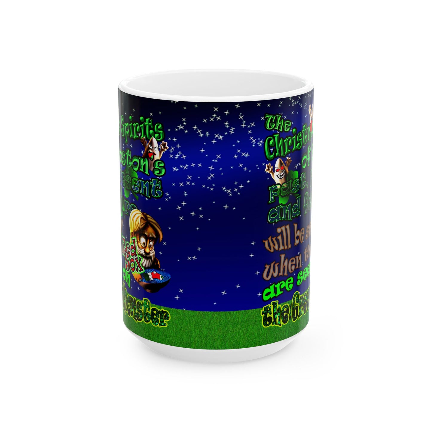 christmas spirits of boston - White Mug ('snoops' background)