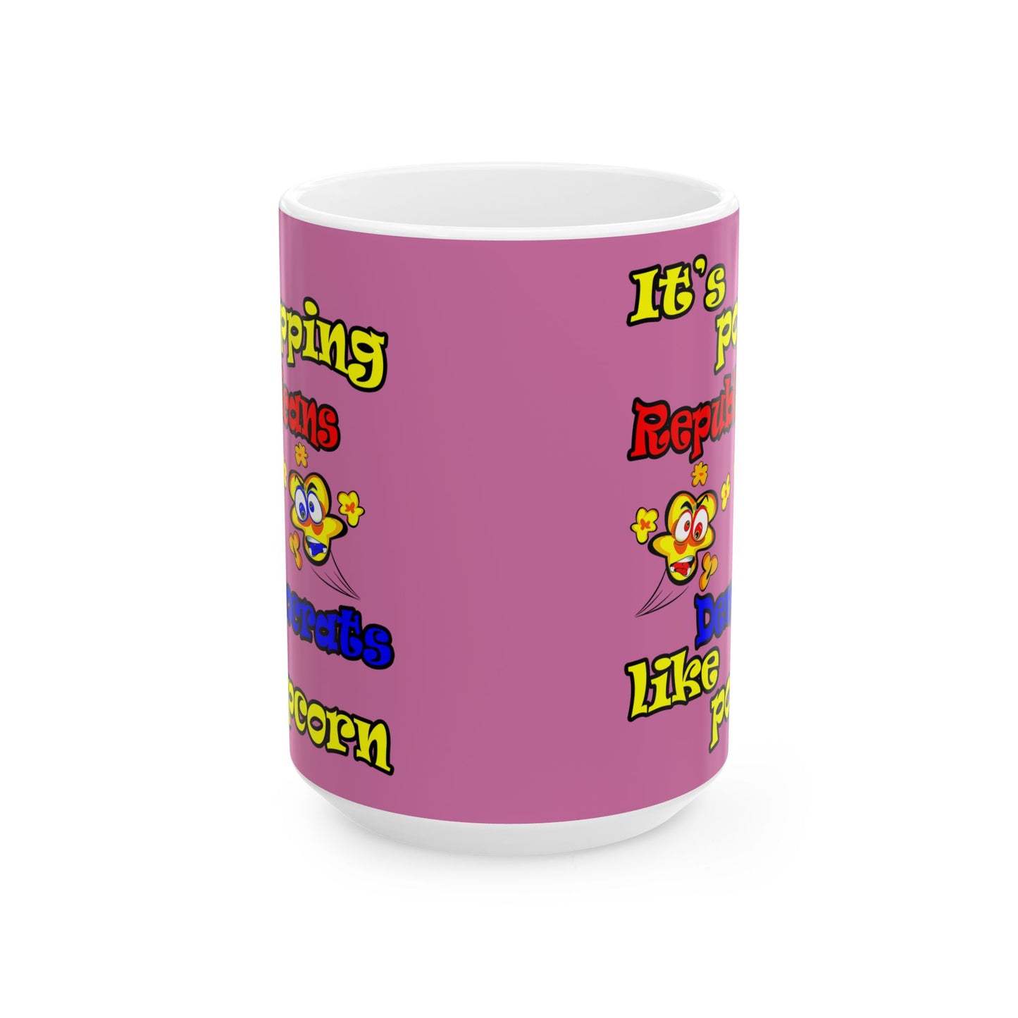 popping like popcorn - White Mug (light pink)