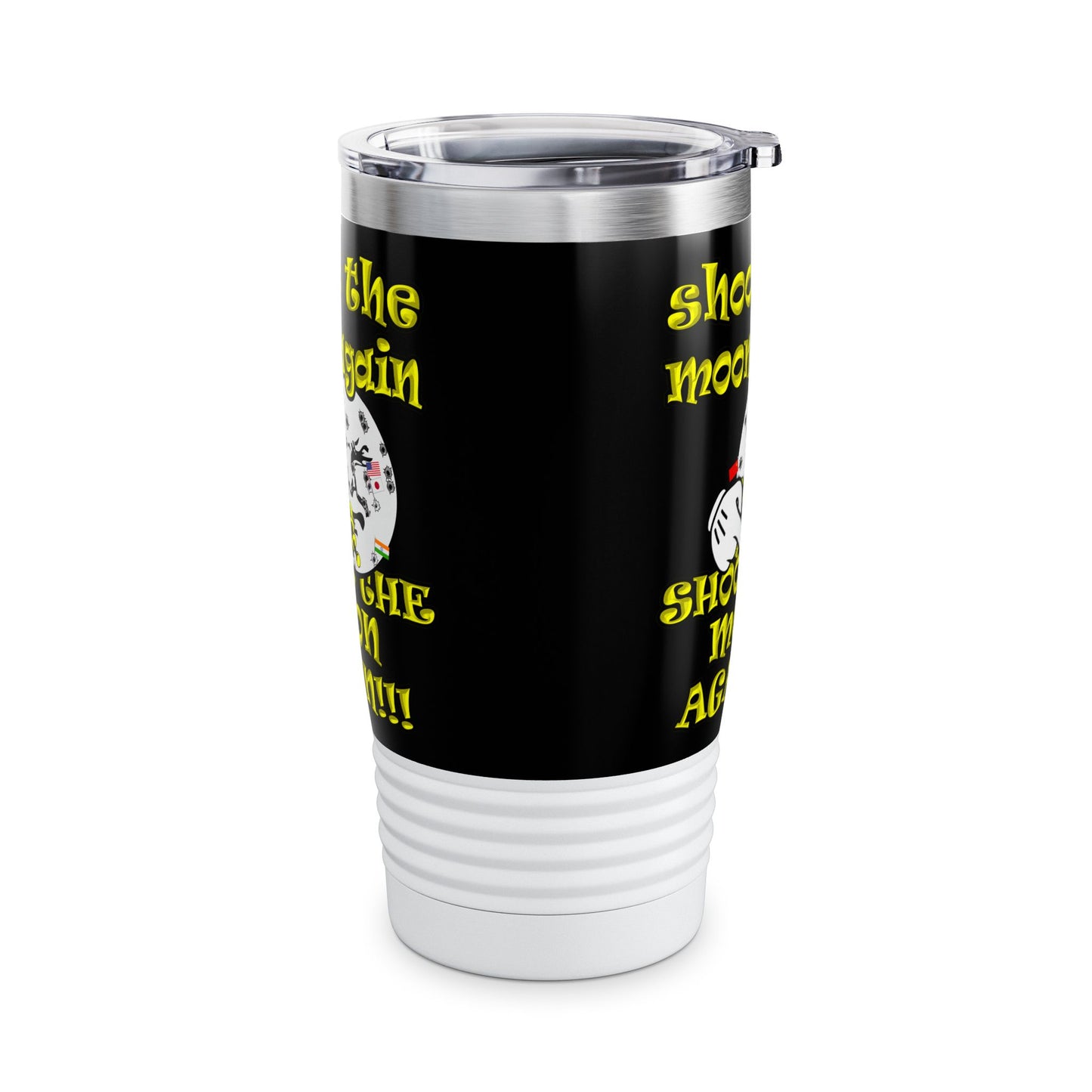 shoot the moon again - Ringneck Tumbler, 20oz (black)