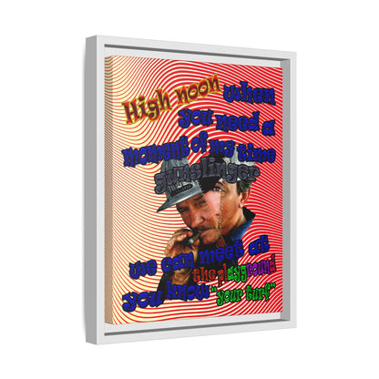 high noon - framed canvas art (yellow-orange wave)