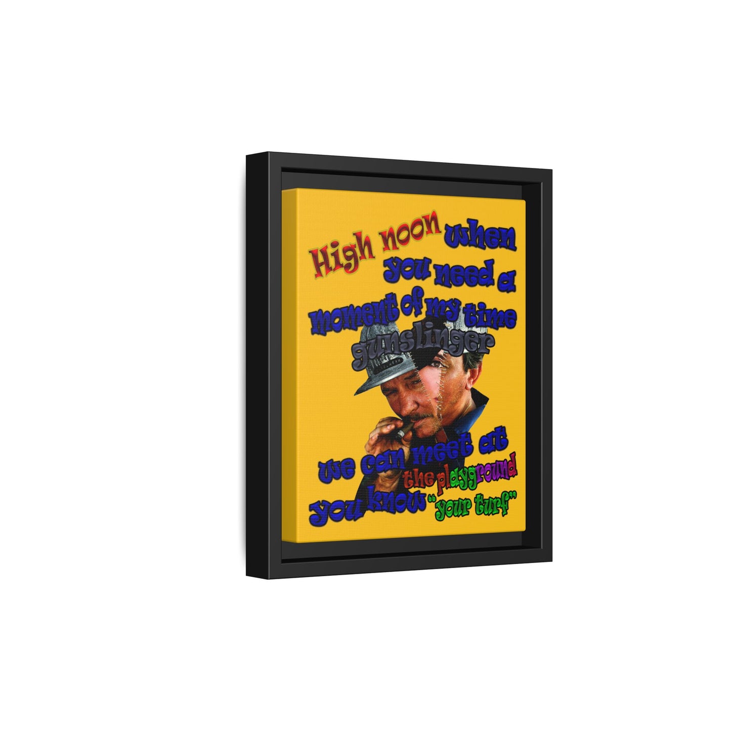 high noon - framed canvas art (yellow)