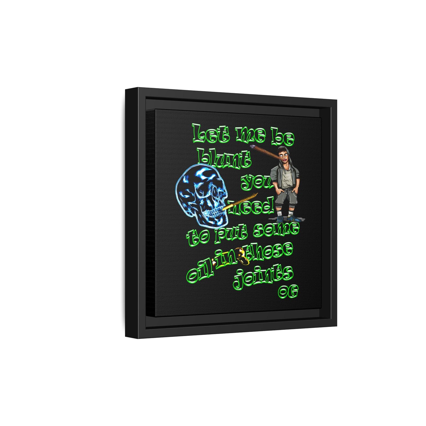 og - framed canvas art (black)