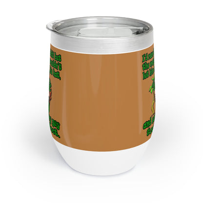 turtle race - Chill Wine Tumbler (light brown)