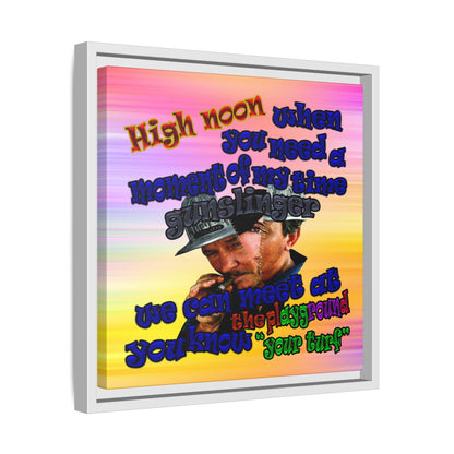 high noon - framed canvas art (color blur)