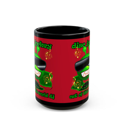 disc jockey - Black Mug (dark red)