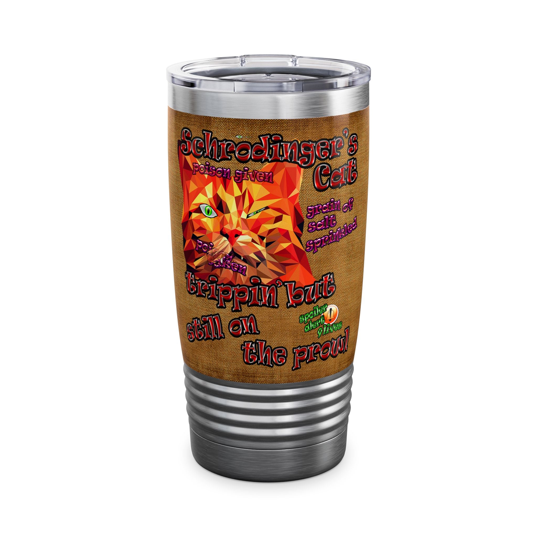 schrodinger's cat - Ringneck Tumbler, 20oz (brown papyrus)