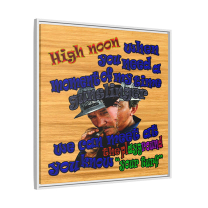 high noon - framed canvas art (butterscotch wood finish)