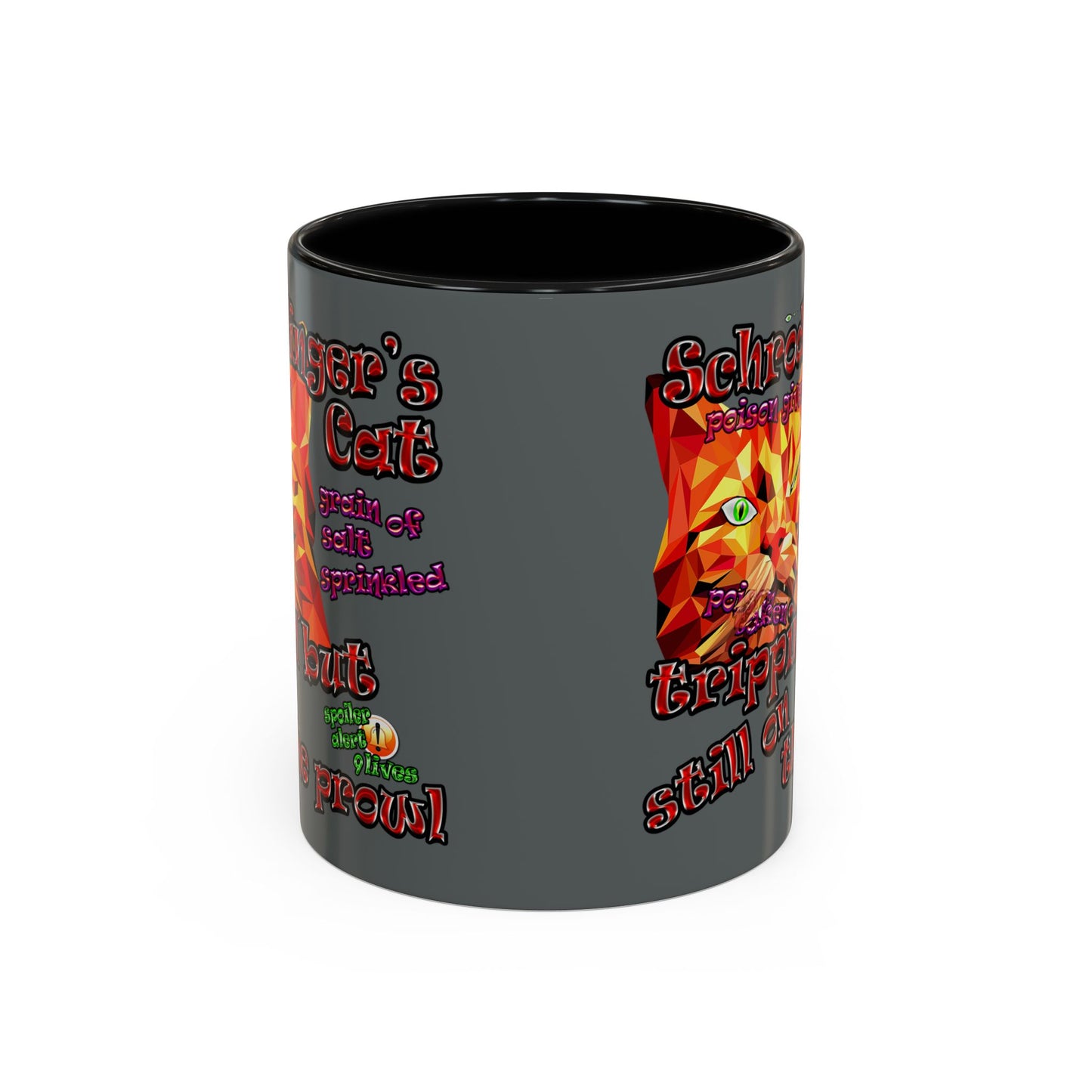 schrodinger's cat - Accent Mug (dark grey)