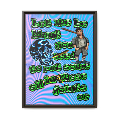 og - framed canvas art (light blue-purple wave)