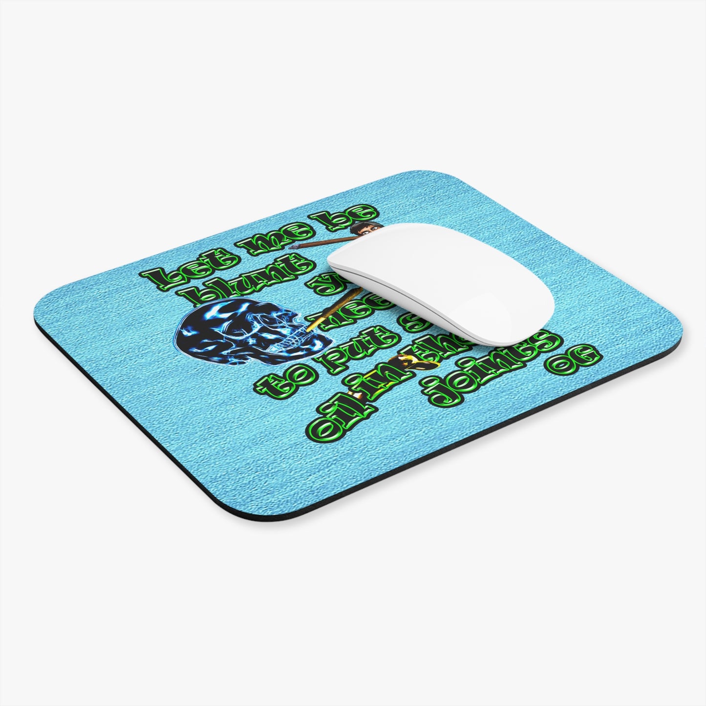 og - Mouse Pad (Rectangle) (faded blue)