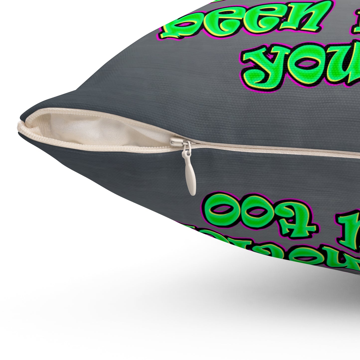 noticed you noticing - Spun Polyester Square Pillow - (grey-light grey)