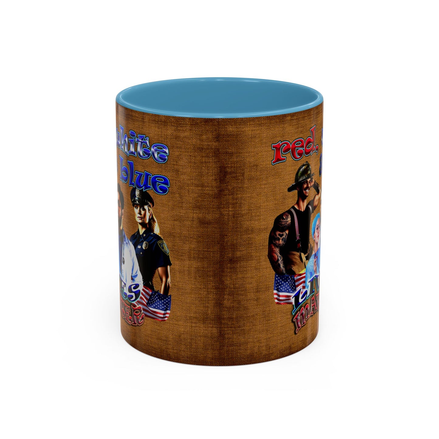 rw&b lives matter - Accent Mug (brown papyrus)