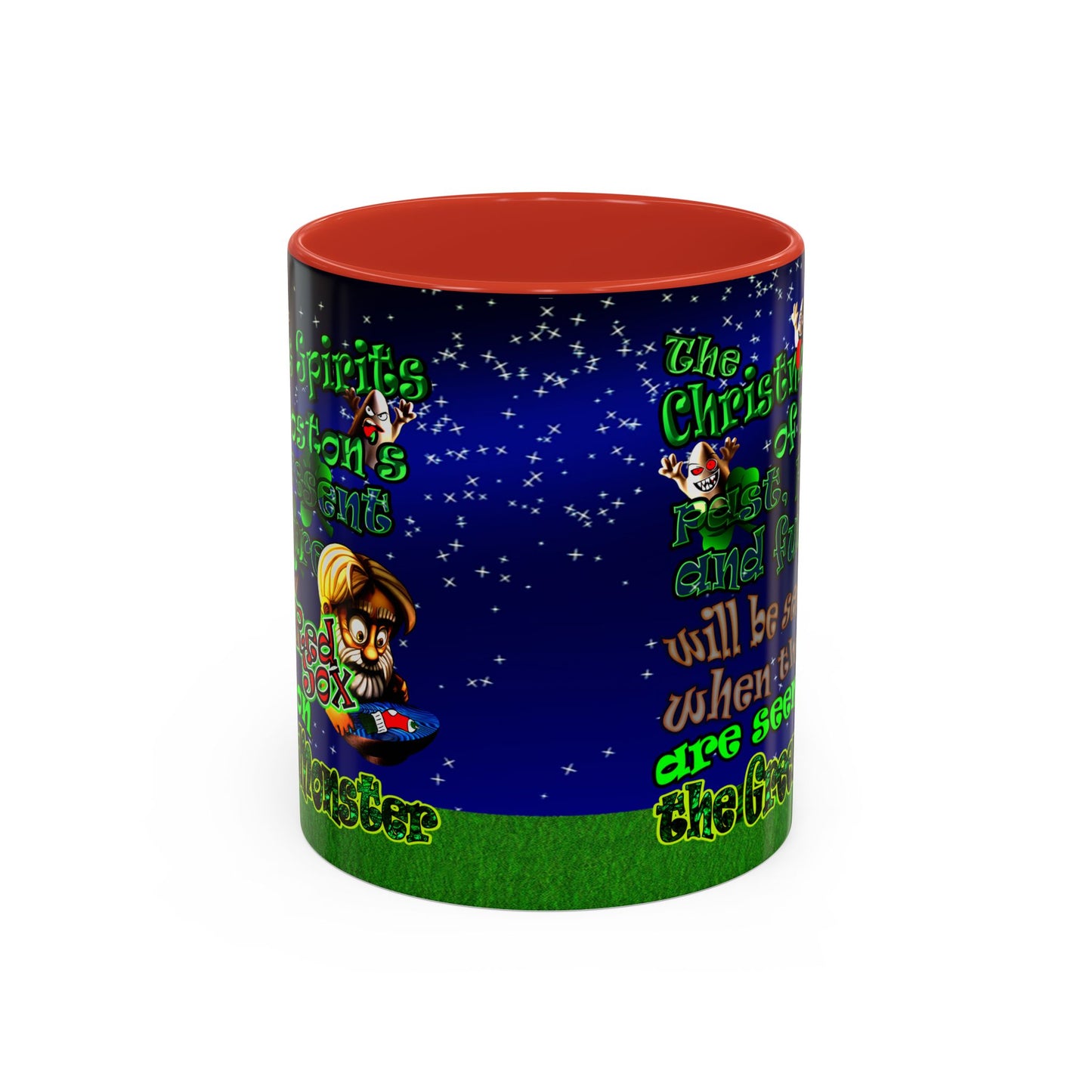 christmas spirits of boston - Accent Mug ('snoops' background)