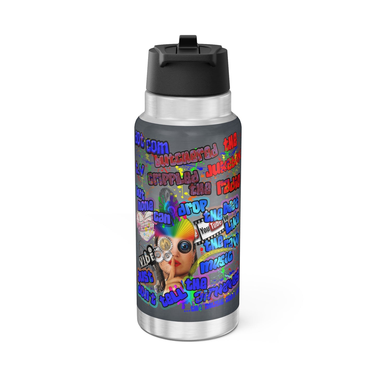 drop the beat - Gator Tumbler, 32oz  (grey-light grey)