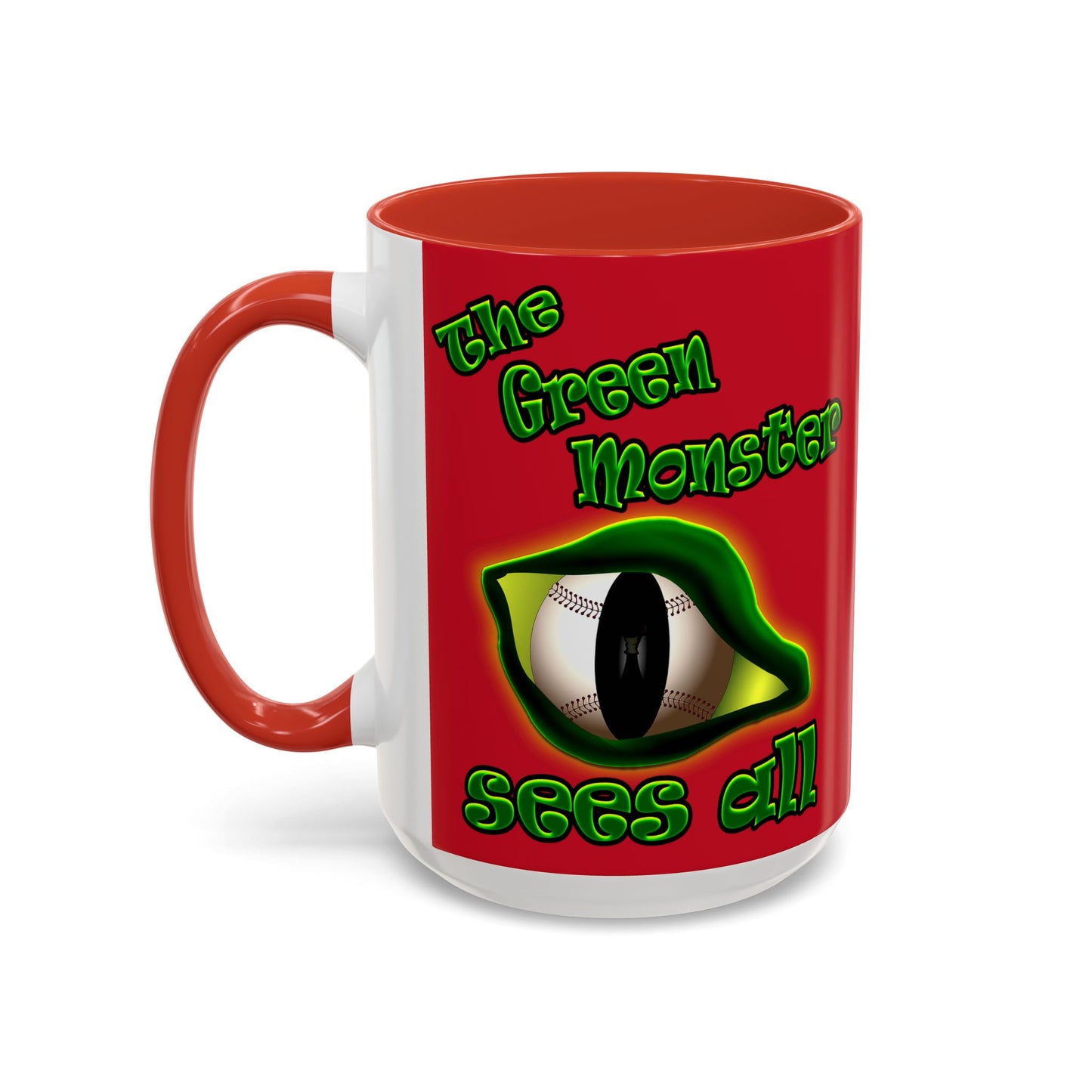 green monster - Accent Mug (dark red)