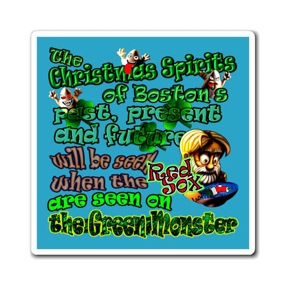 christmas spirits of boston - Magnets - (turquoise)