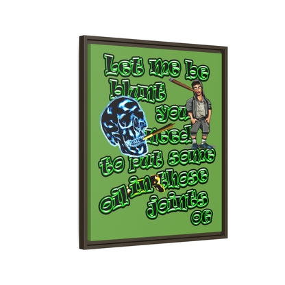 og - framed canvas art (green)