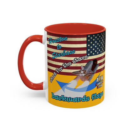 shoot for the stars - Accent Mug (yellow)