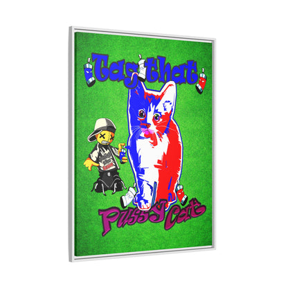 tag that - framed canvas art (green turf)