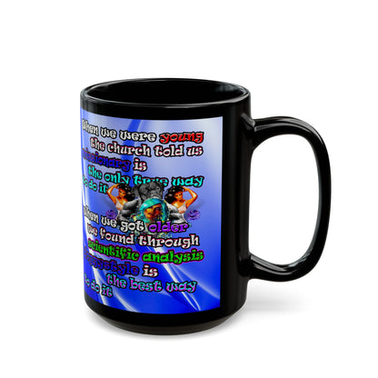 doggystyle - Black Mug (blue-white wave)