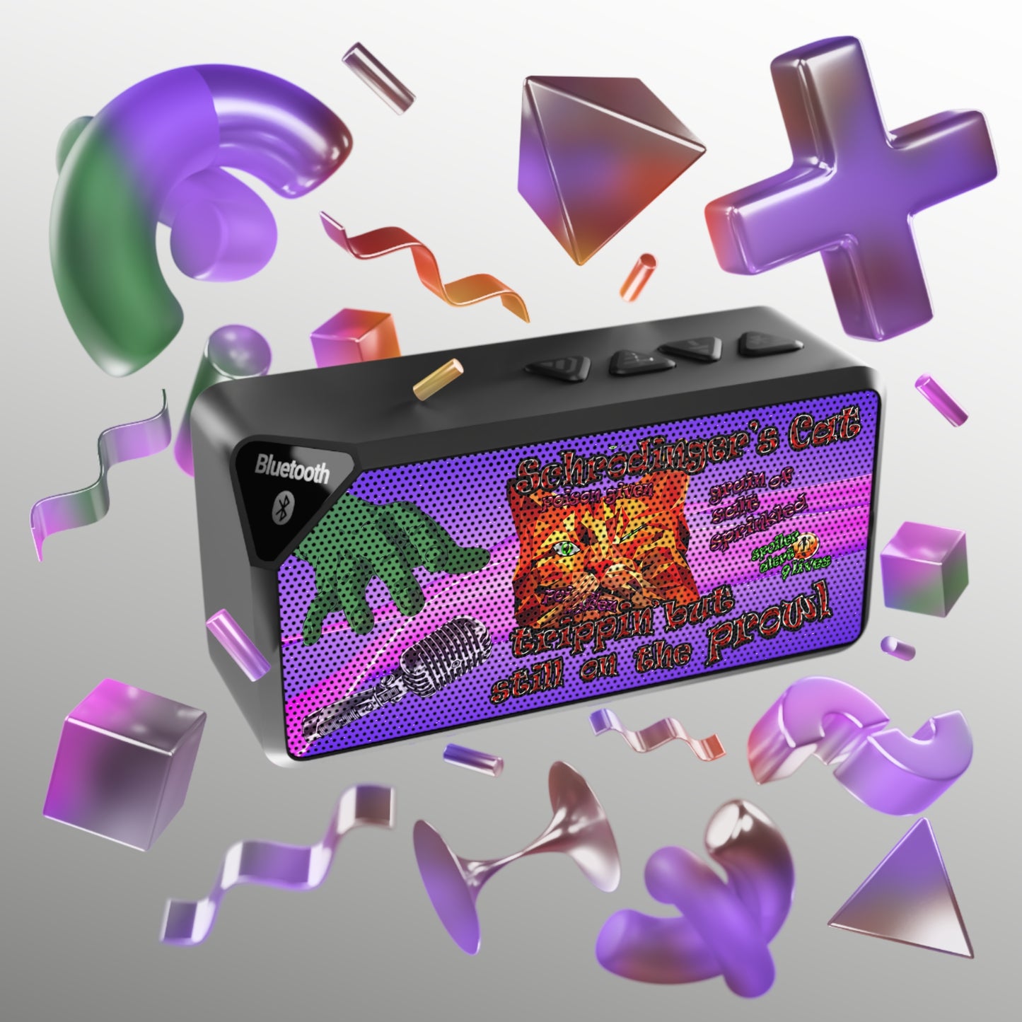 schrodinger's cat - Jabba Bluetooth Speaker (purple-pink wave)