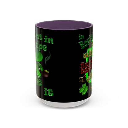celtics logo - Accent Mug (black)