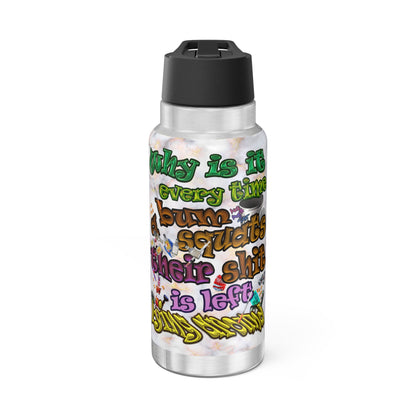 the bum's shit - Gator Tumbler, 32oz (white marble)