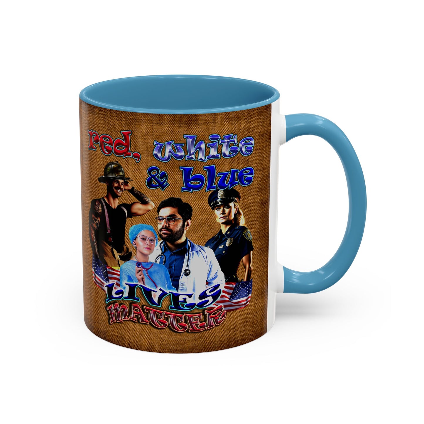 rw&b lives matter - Accent Mug (brown papyrus)