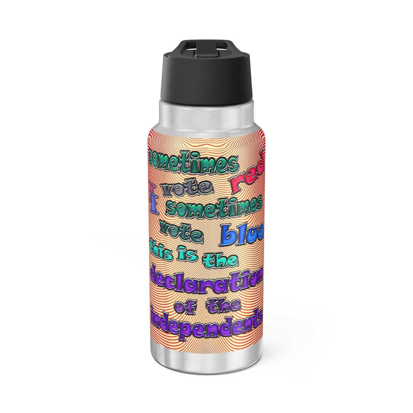 declaration of the independents - Gator Tumbler, 32oz  (yellow-orange wave)
