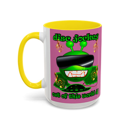 disc jockey - Accent Mug (light pink)