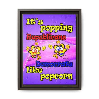 popping like popcorn - framed canvas art (purple-pink wave)