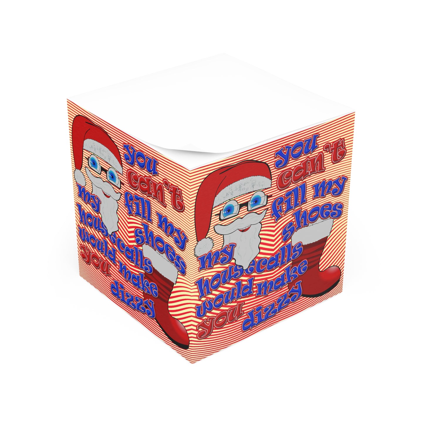 santa's shoes - note cube (yellow-orange wave)