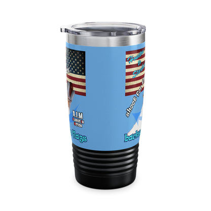 shoot for the stars - Ringneck Tumbler, 20oz (light blue)