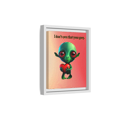 I don't care that your grey - framed canvas art (yellow-orange wave)