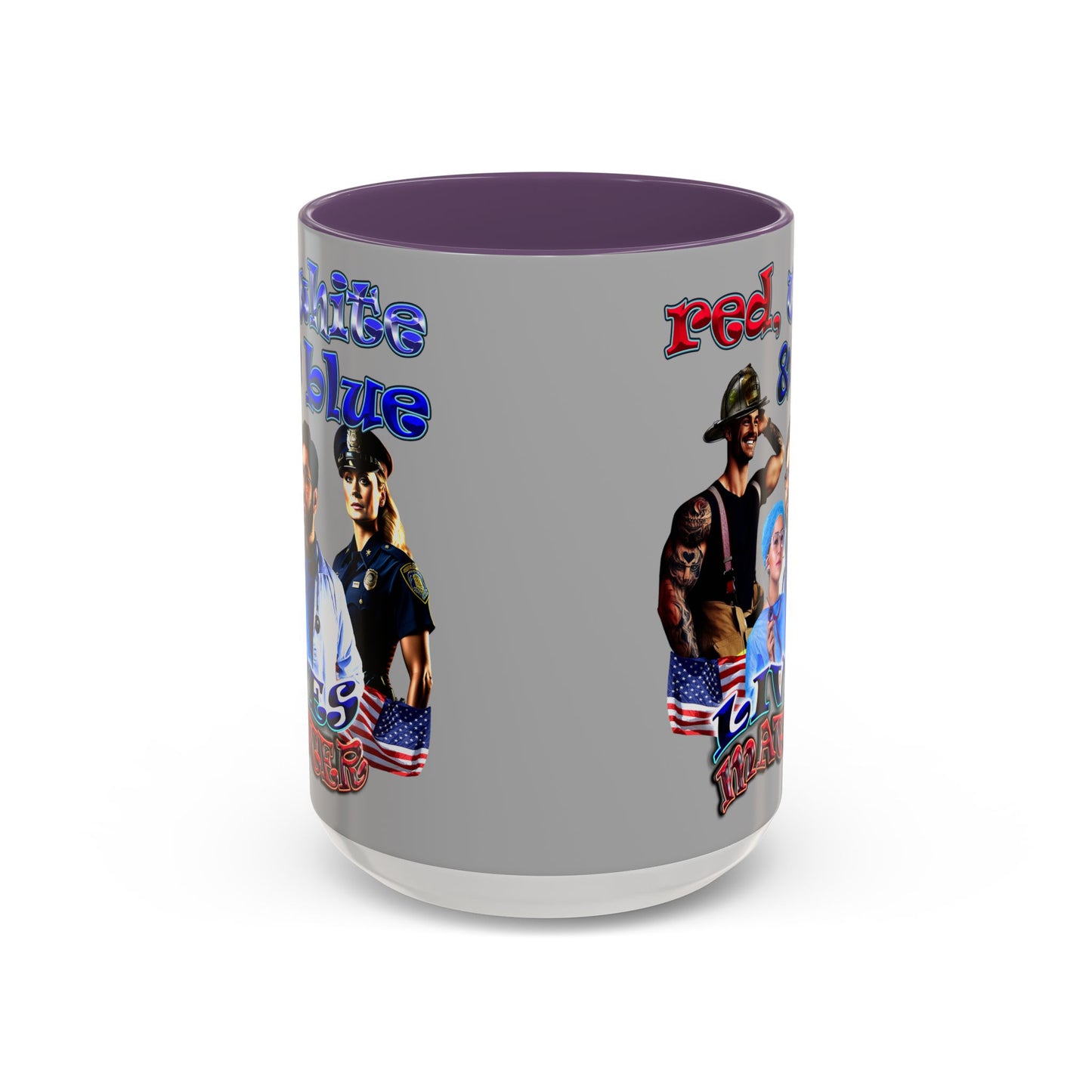 rw&b lives matter - Accent Mug (light grey)