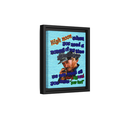 high noon - framed canvas art (faded blue)