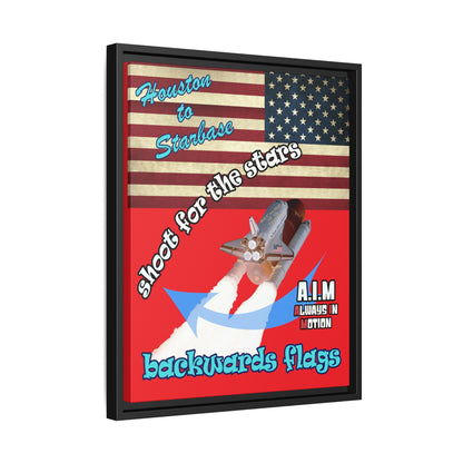 shoot for the stars - framed canvas art (red)