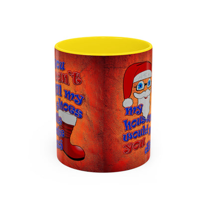 santa's shoes - Accent Mug (burnt orange)