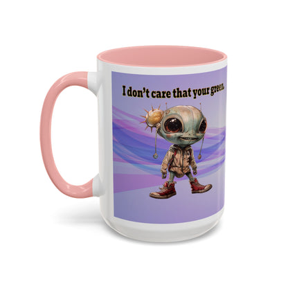 I don't care that your grey - Accent Mug (light blue-pink wave)