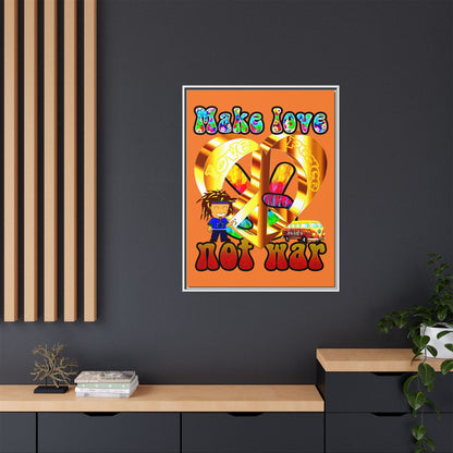 love peace - framed canvas art (crusta)