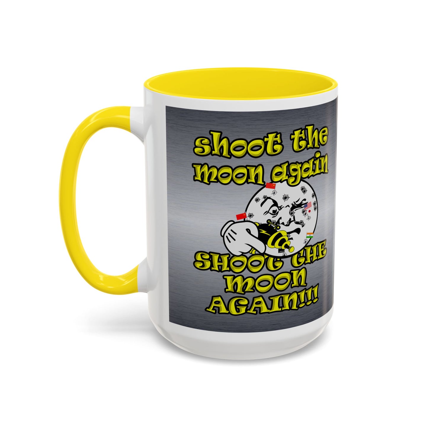 shoot the moon again - Accent Mug (brushed nickel)