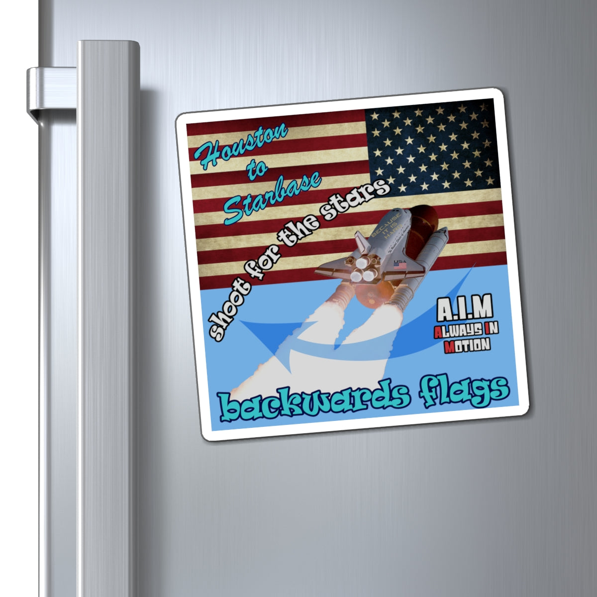 shoot for the stars - Magnets - (light blue)