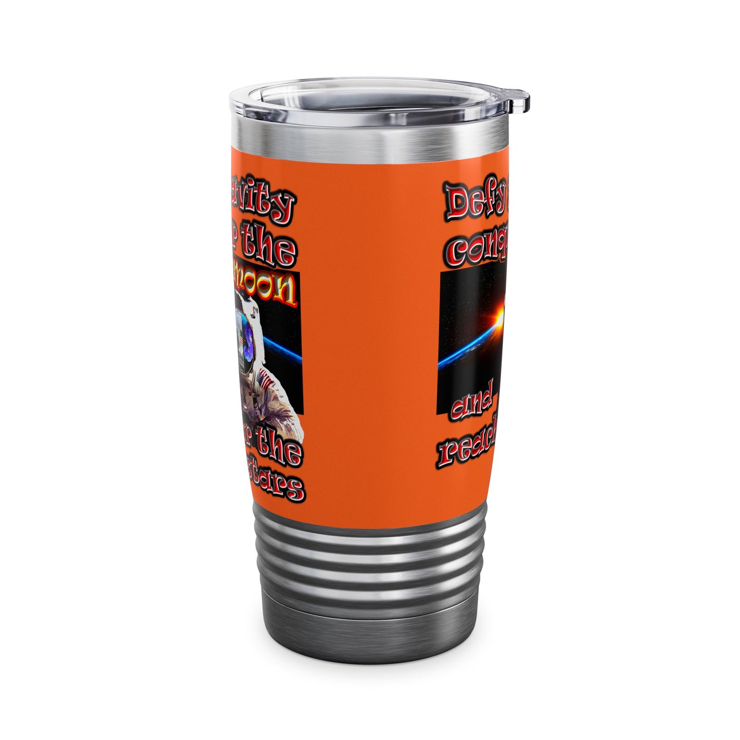 defy conquer reach - Ringneck Tumbler, 20oz (orange)