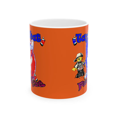 tag that - White Mug (orange)